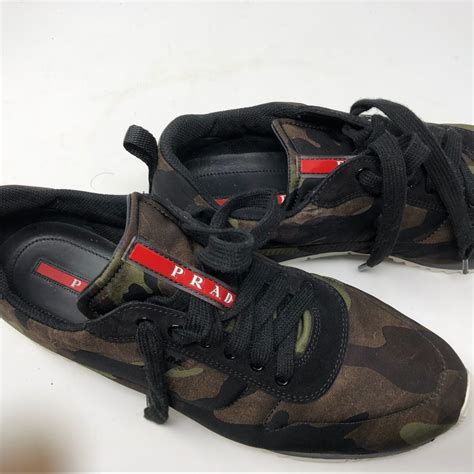 prada fabric low sneakers|prada camouflage sneakers.